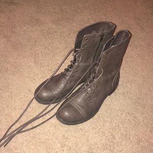Taupe Combat Boots